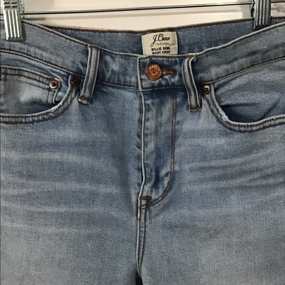 J crew light wash crop jeans